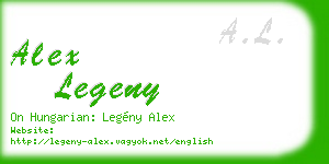 alex legeny business card
